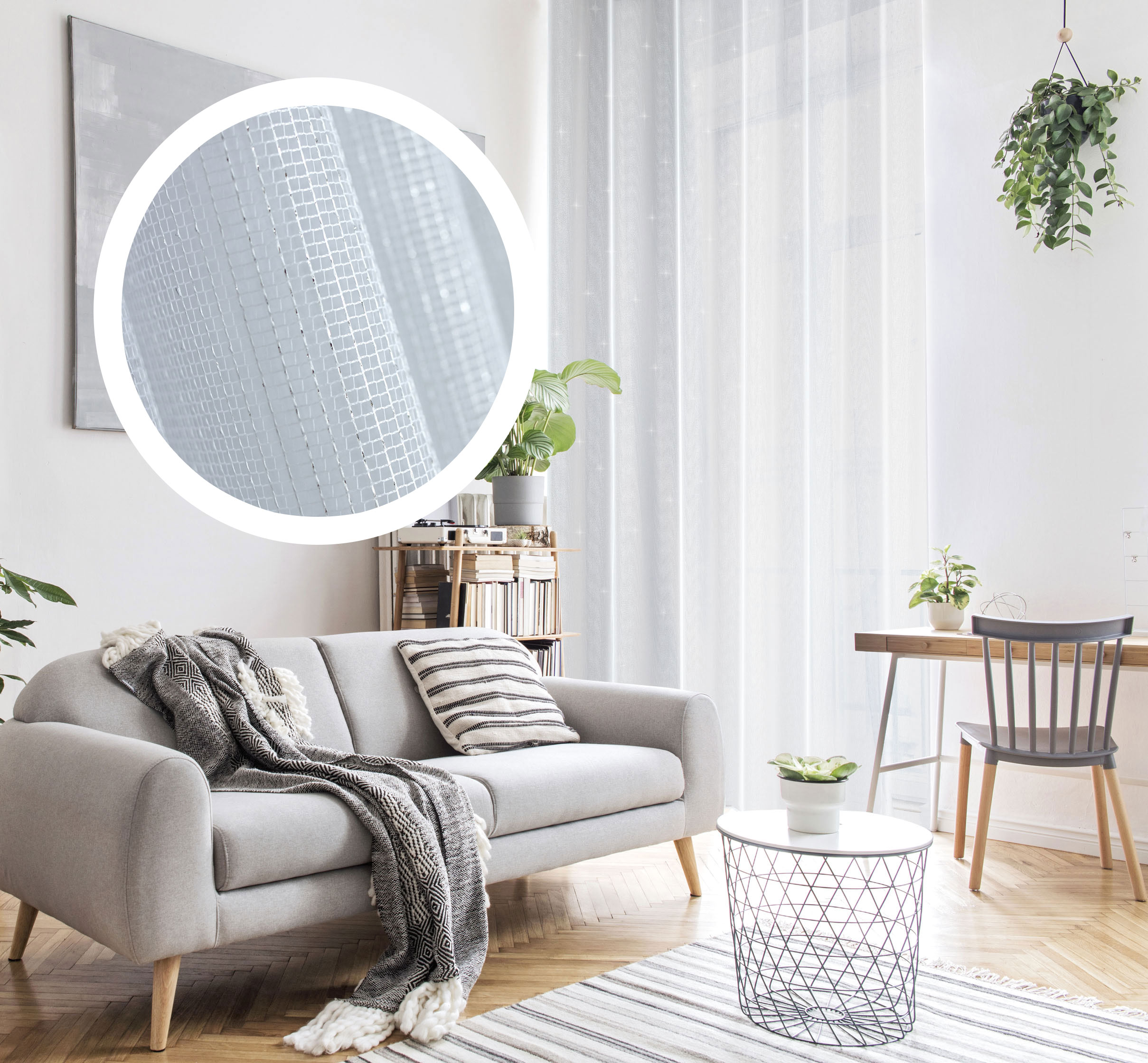 Gardinen Weißtönen Ihr für Wohnzimmer in Bn | Netzgardinen Moderne